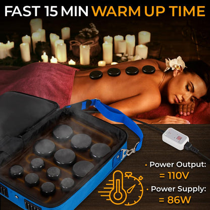 Portable Hot Stone Massage System - PSLMSGST40BL