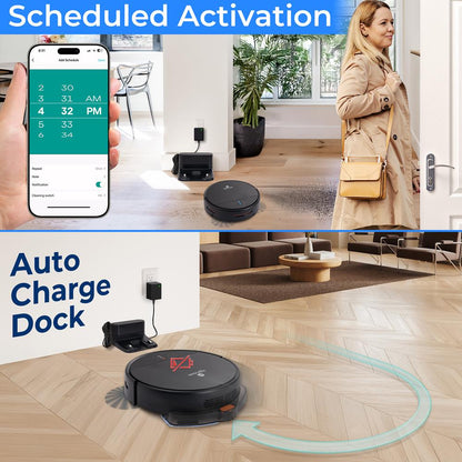 Smart Robot Vacuum Cleaner - PUCRCVAC100BK
