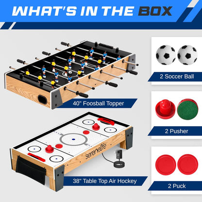 38” Table Top Air Hockey and 40” Foosbal - SKARFSDT99