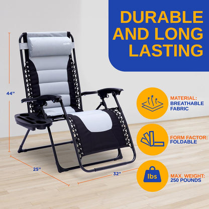 Padded Zero Gravity Lawn Chair - SL1ZGRCP21