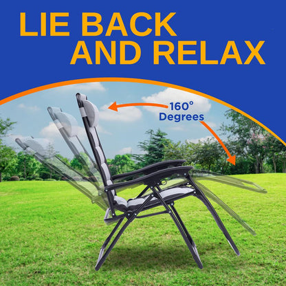 Padded Zero Gravity Lawn Chair - SL1ZGRCP21