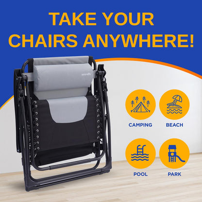 Padded Zero Gravity Lawn Chair - SL1ZGRCP21