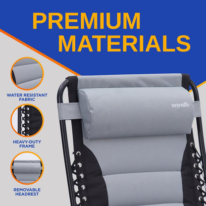 Padded Zero Gravity Lawn Chair - SL1ZGRCP21