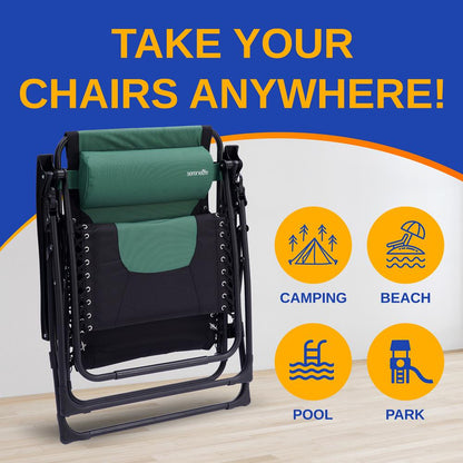 Padded Zero Gravity Lawn Chair - SL1ZGRCP36