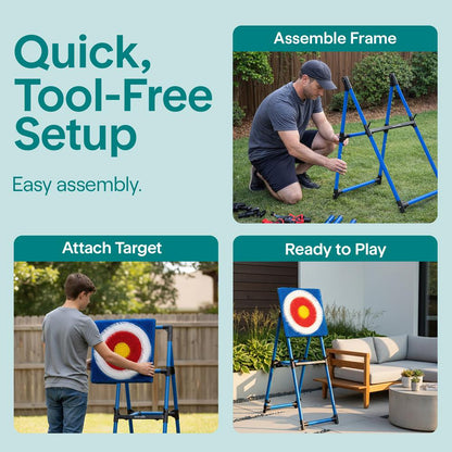 Serenelife Axe Throwing Game Set - Premium Fun And Competitive Indoor/ Outdoor Target Game For Parties Events And Team-Building Activities