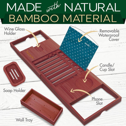 Bamboo Bathtub Caddy - SLBCAD29B