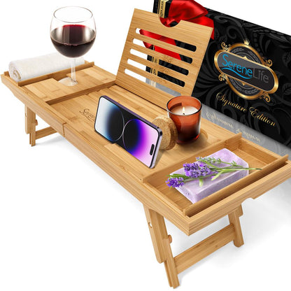 Bamboo Bathtub Caddy Set - SLBCAD502GB