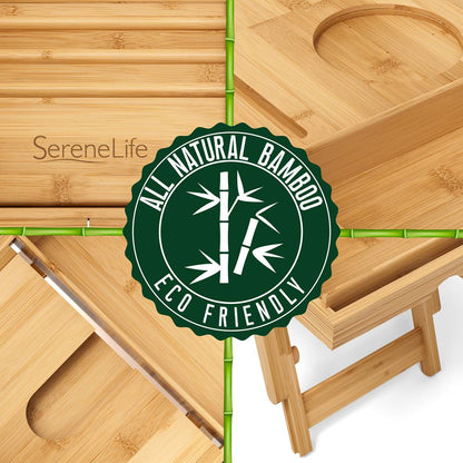 Bamboo Bathtub Caddy Set - SLBCAD502GB