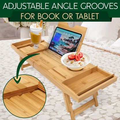 Bamboo Bathtub Caddy Set - SLBCAD502GB