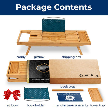 Bamboo Bathtub Caddy - SLBCAD710FL
