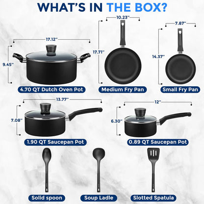Home Kitchen Cookware Set - SLCW11BLK