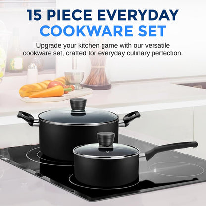 Home Kitchen Cookware Set - SLCW15BLK