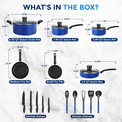 Home Kitchen Cookware Set - SLCW20BLU