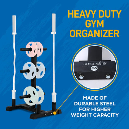 Weight Plate Rack with Barbell Holders - SLDBHOLD