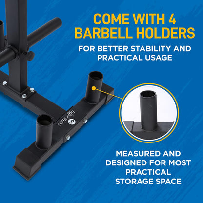 Weight Plate Rack with Barbell Holders - SLDBHOLD