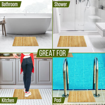 Bamboo Bathroom Floor Mat - SLFBMT20