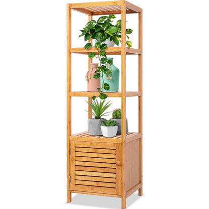 5 Tier Bamboo Storage Cabinet Shelf - SLHFTR40