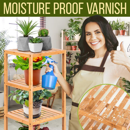 5 Tier Bamboo Storage Cabinet Shelf - SLHFTR40