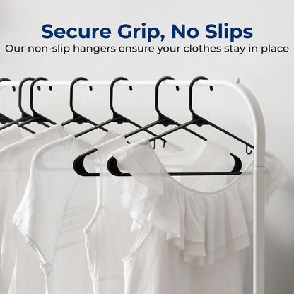 Non-Slip Plastic Hangers - SLHPLBLK10
