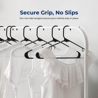 Non-Slip Plastic Hangers - SLHPLBLK20