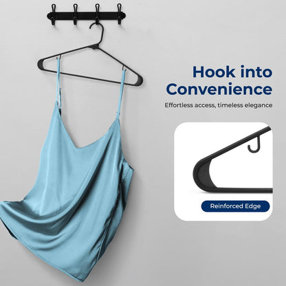 Non-Slip Plastic Hangers - SLHPLBLK20