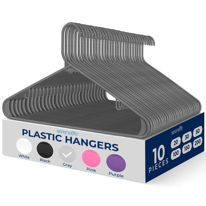 Non-Slip Plastic Hangers - SLHPLGRA10