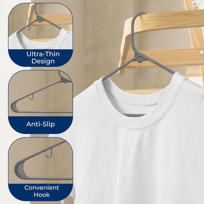Non-Slip Plastic Hangers - SLHPLGRA10