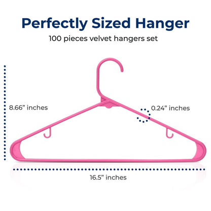 Non-Slip Plastic Hangers - SLHPLPINK100
