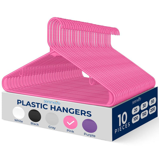 Non-Slip Plastic Hangers - SLHPLPINK10