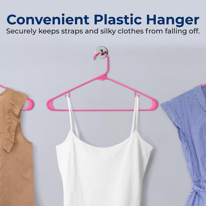 Non-Slip Plastic Hangers - SLHPLPINK200