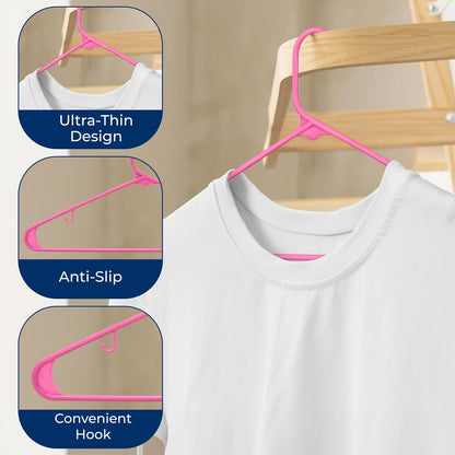 Non-Slip Plastic Hangers - SLHPLPINK20