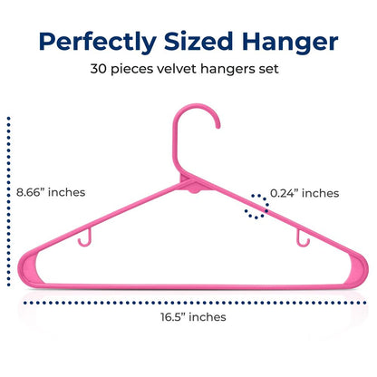 Non-Slip Plastic Hangers - SLHPLPINK30