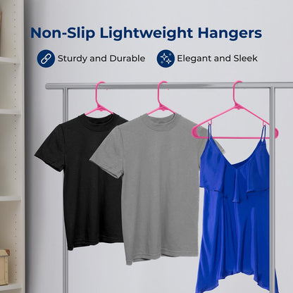 Non-Slip Plastic Hangers - SLHPLPINK30