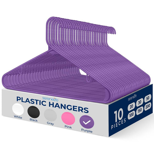 Non-Slip Plastic Hangers - SLHPLPURL10