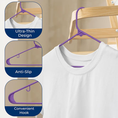 Non-Slip Plastic Hangers - SLHPLPURL10