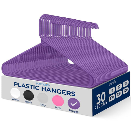 Non-Slip Plastic Hangers - SLHPLPURL30