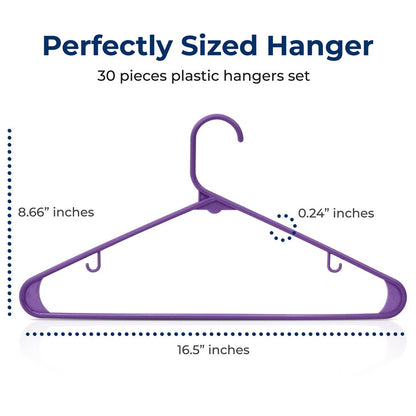 Non-Slip Plastic Hangers - SLHPLPURL30