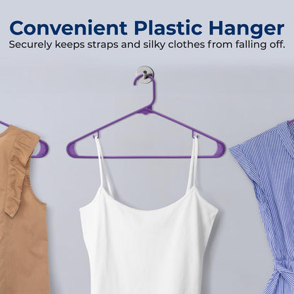 Non-Slip Plastic Hangers - SLHPLPURL50