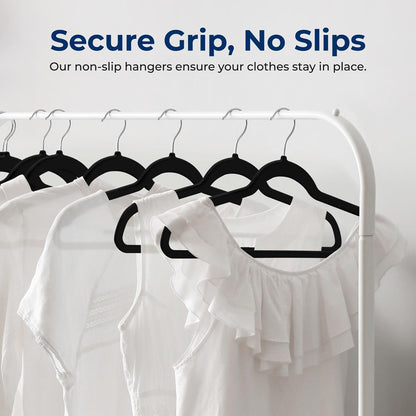 VELVET SUIT HANGERSBLACKPACK OF 200 - SLHVEL200