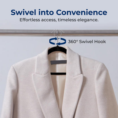 VELVET SUIT HANGERSBLACKPACK OF 200 - SLHVEL200