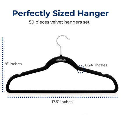 Non-Slip Velvet Clothes Hangers - SLHVEL50