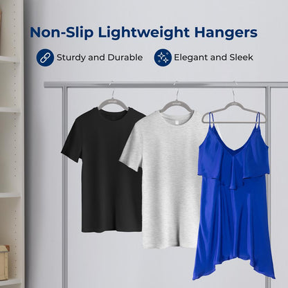 Non-Slip Velvet Hangers - SLHVELGRY50