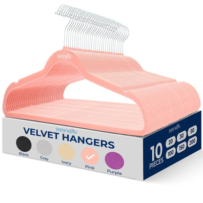 Non-Slip Velvet Hangers - SLHVELPIK10