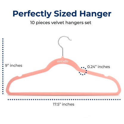 Non-Slip Velvet Hangers - SLHVELPIK10