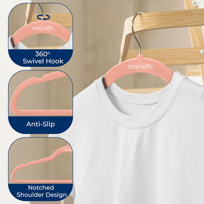 Non-Slip Velvet Hangers - SLHVELPIK10