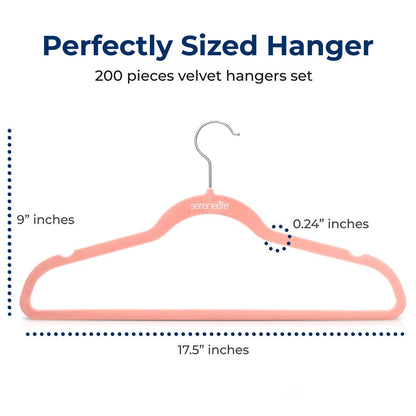 Non-Slip Velvet Hangers - SLHVELPIK200