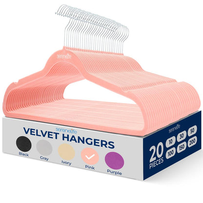 Non-Slip Velvet Hangers - SLHVELPIK20