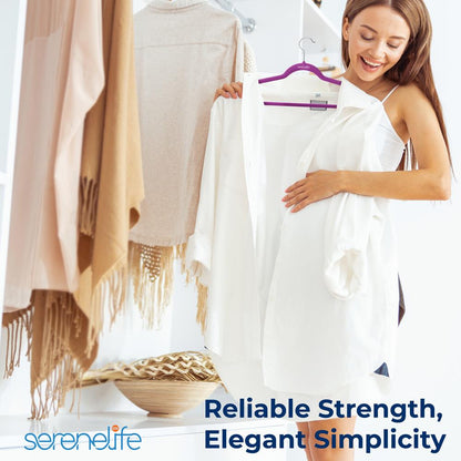 Non-Slip Velvet Hangers - SLHVELPURP50