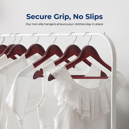 Non-Slip Wooden Hangers - SLHWDCHRY30