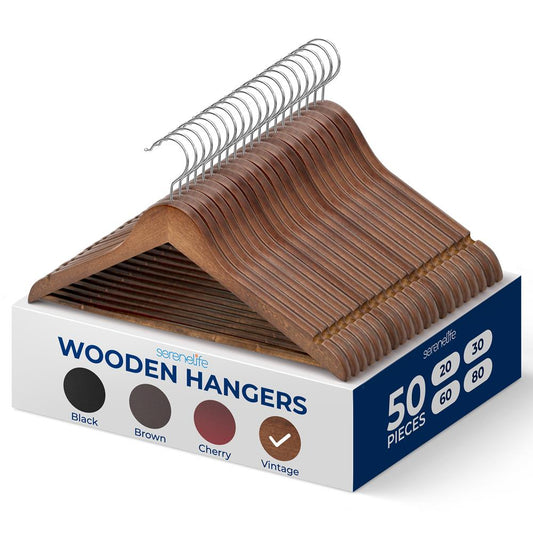 Non-Slip Wooden Hangers - SLHWDVINT50